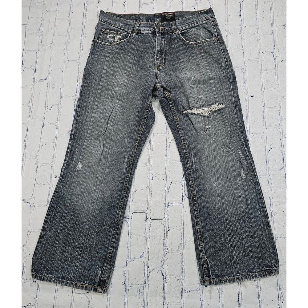 Vintage Skato Jeans Skater Baggy Grunge Distressed JNCO Inspired Y2K MENS SZ 34